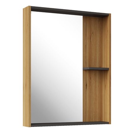 Зеркало с полкой прямоугольное 60х82 см в раме дуб крафт АСБ-Мебель Агата (80045) резная статуя льва из моха агата