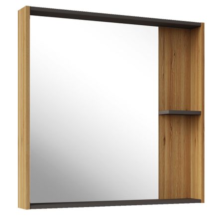 Зеркало с полкой прямоугольное 80х82 см в раме дуб крафт АСБ-Мебель Агата (80047) агата кристи зло под солнцем