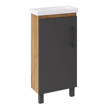 Тумба под раковину АСБ-Мебель Агата 40 см напольная дуб крафт/серая (80058) агата кристи зло под солнцем