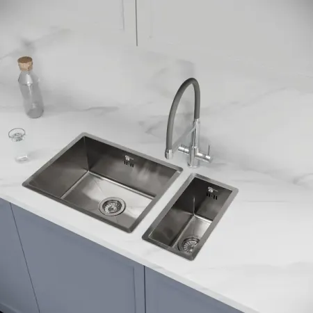 Мойка для кухни врезная М9S Delinia 20x40 см глубина чаши 17 см нержавеющая сталь цвет сатин