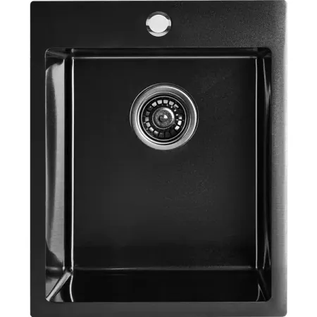 Мойка для кухни врезная М2B Delinia 40x50 см глубина чаши 19.1 см нержавеющая сталь цвет черный