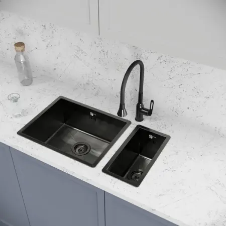 Мойка для кухни врезная М10B Delinia 50x40 см глубина чаши 19.1 см нержавеющая сталь цвет черный