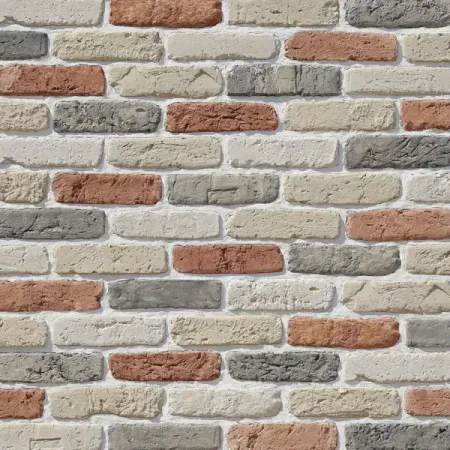 Камень искусственный Monte Alba Берген Брик бежевый с серыми и красными прокрасами 0.672 м²