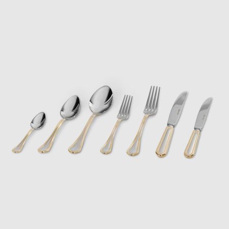 Набор столовых приборов Hisar Florence gold 12 персон 84 предмета