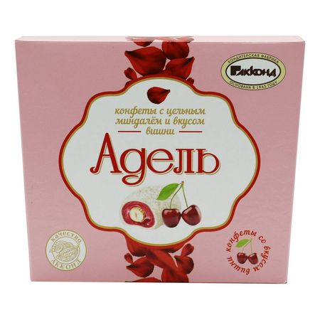 Конфеты Акконд Адель со вкусом вишни с цельным миндалем, 150 г