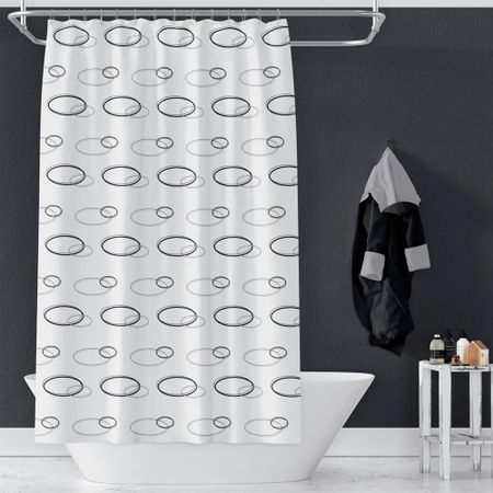 Занавеска для ванны Retro textil Gunce elips 180х200