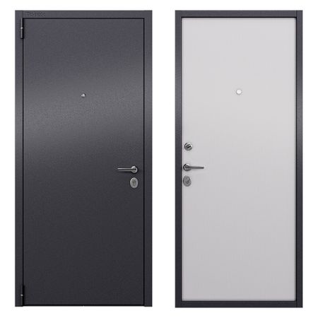 Дверь входная Torex Элегант Лайт левая букле графит - дуб белый матовый 950х2050 мм