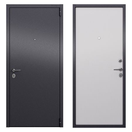 Дверь входная Torex Элегант Лайт правая букле графит - дуб белый матовый 950х2050 мм