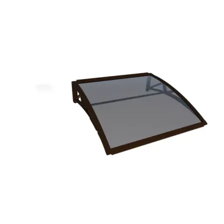 Козырек усиленный одинарный коричневый монолитный