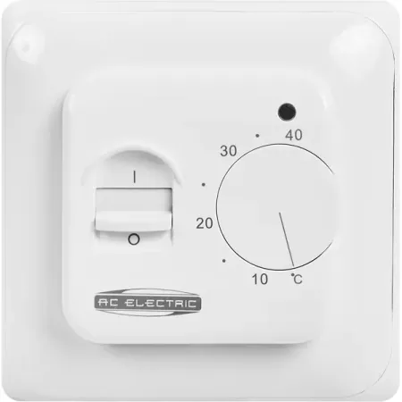 Терморегулятор для теплого пола AC Electric ACT-16 механический цвет белый терморегулятор juanjuan stc 8080a