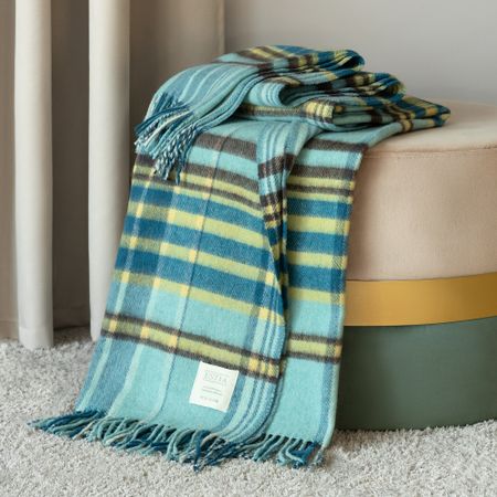 Плед Estia Форджа сине-зеленый 150х200/10х2 см