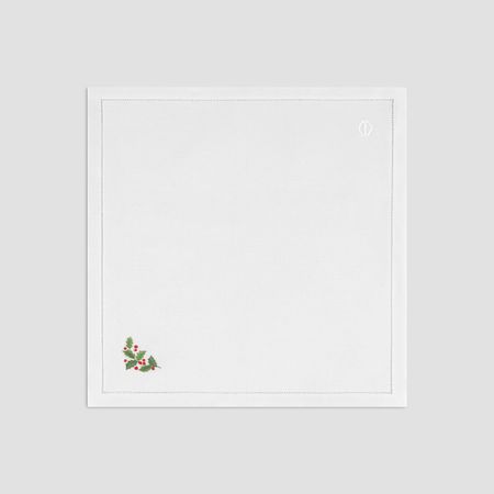 Салфетка Togas Сколлари белая/темно-зеленая 35х45 см