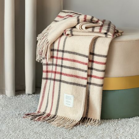 Плед Estia Треви бежево-коричневый 150х200/10х2 см