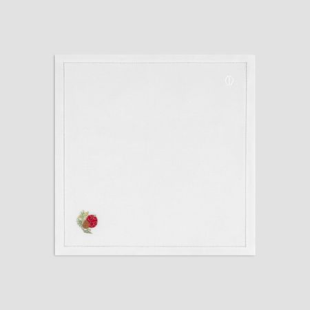 Салфетка Togas Амодио белая/красная 50х50 см