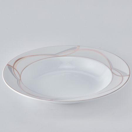 Тарелка глубокая Royal Garden Золотая Нить 23 см