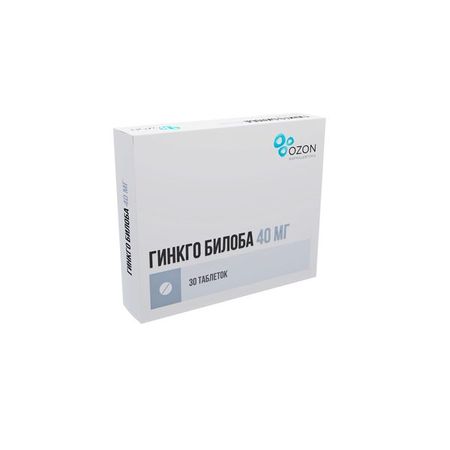 Гинкго Билоба таблетки п/о плен. 40мг 30шт