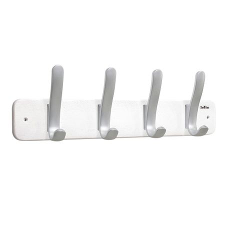Вешалка настенная деревянная 4 крючка белая Sheffilton SHT-WH20