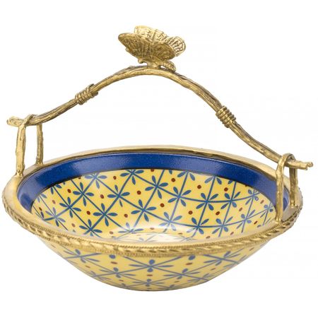 Корзиночка Glasar с бабочкой желтая 17х15х13 см артур александрович гиваргизов энциклопедия с бабочкой и барабаном