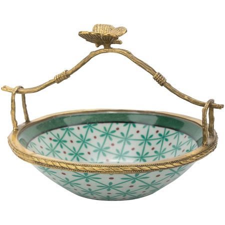 Корзиночка Glasar с бабочкой зеленая 17х15х13 см артур александрович гиваргизов энциклопедия с бабочкой и барабаном