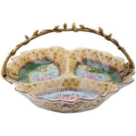 Менажница Glasar с ручкой 28х27х14 см менажница krosno гламур 24 см