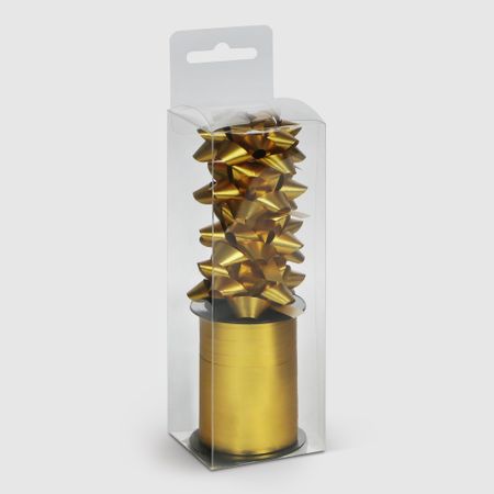 Набор для упаковки подарков Due Esse Christmas лента 10 см и банты 5,5 см в ассортименте