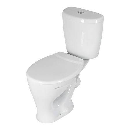 Унитаз-компакт Универсал Обь с косым выпуском с сиденьем пластик белый (4607152360462)