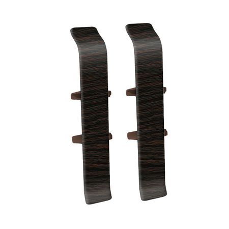 Соединитель Деконика 70 мм венге темный Г-профиль (2 шт.)