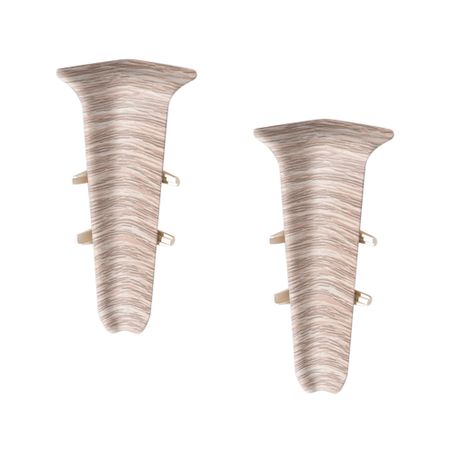 Угол внутренний Деконика 70 мм дуб латте Г-профиль (2 шт.)