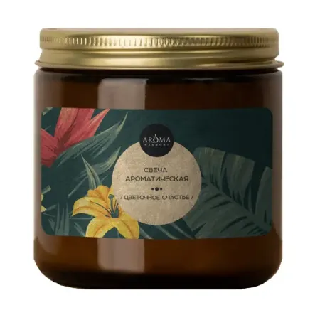 Свеча ароматизированная Aroma Harmony Цветочное счастье 7 см