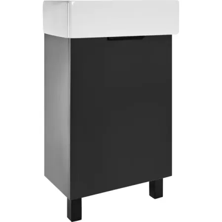 Комплект мебели для ванной 3 в 1 Смарт 42 см матовый цвет графит