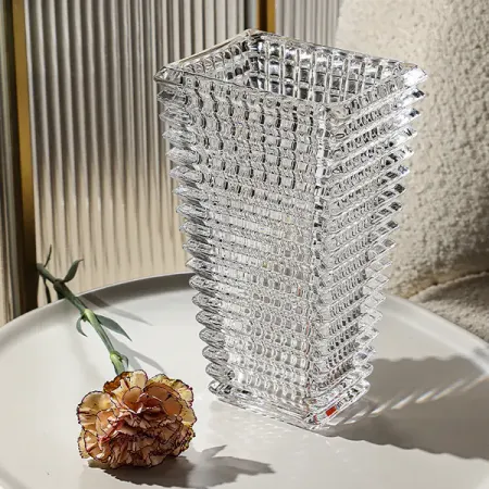 Ваза Crystal стекло цвет прозрачный 27.3 см прозрачный пластиковый   для растений