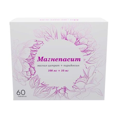 Магнепасит таблетки п/о плен. 100мг+10мг 60шт