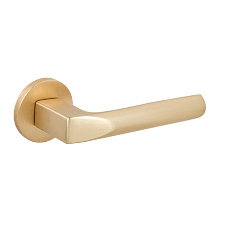 Ручка дверная Fuaro Prizma SSG-39 круглая розетка сатинированное золото (46859)