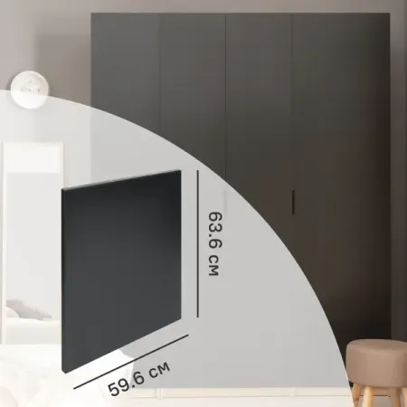 Дверь для шкафа Лион 59.6x63.6x1.6 см ЛДСП цвет графит