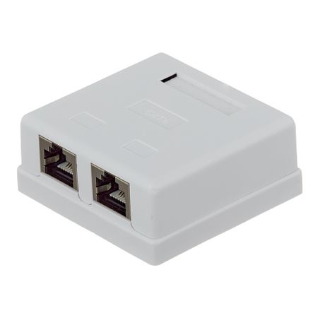 Розетка компьютерная Hyperline 8P8C CAT6 2 гнезда (430235) сетевой ethernet гнездовой разъем rj45 10 шт smt smd 56 8p8c гнездовой разъем