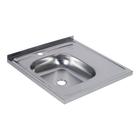 Мойка для кухни Ukinox Nord 60х60х12 см накладная с крылом сталь (Nr 600х600 0,4 L) мойка накладная ukinox стандарт eco4 левая 800х600х145мм