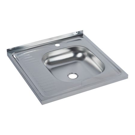 Мойка для кухни Ukinox Nord 60х60х12 см накладная с крылом сталь (Nr 600х600 0,4 R) мойка накладная ukinox стандарт eco4 левая 800х600х145мм