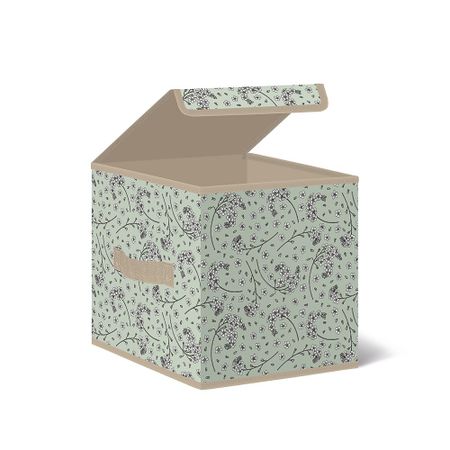 Короб стеллажный Лакарт Дизайн с крышкой  TBL-1 Botanica 30х30х30см