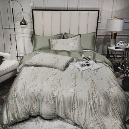 Комплект постельного белья Wonne Traum Elegance Margarita green Двуспальный