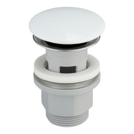 Донный клапан AM.PM клик-клак 1 1/4 с переливом белый (F0700P33)