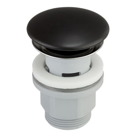 Донный клапан AM.PM клик-клак 1 1/4 с переливом черный (F0700P22)