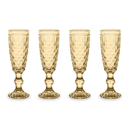 Набор бокалов для шампанского WD Lifestyle Dubai янтарный 150 мл 4 шт cool restaurants dubai роскошные рестораны дубая на англ яз перфект