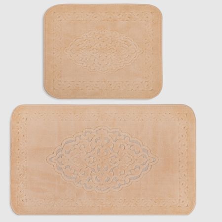 Набор ковриков для ванны Retro textil antique капучино 60х100 + 50х60 см