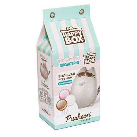 Карамель и фигурка Happy Box Pusheen, 30 г карамель леденцовая русконфета 20 г в ассортименте