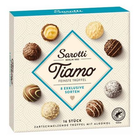 Трюфели Baronie Sarotti Tiamo с алкоголем, 200 г молоко сгущенное главпродукт с сахаром и миндалем бзмж 270 г