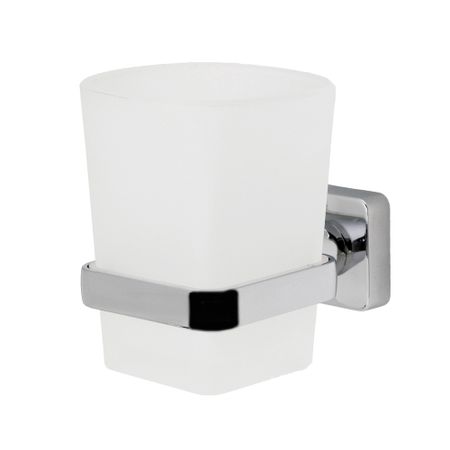 Стакан для ванной WasserKraft Dill с держателем стекло матовый/металл хром (K-3928)