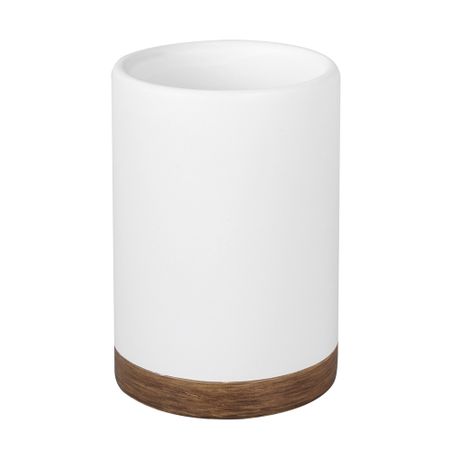 Стакан для ванной WasserKraft Mindel настольный полирезин белый/коричневый (K-8828) планнер 130 200 26л fantasy girls коричневый настольный картон обл офсет на спирали европодвес