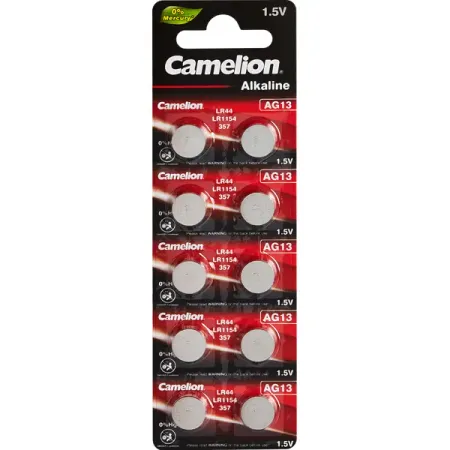 Батарейка Camelion алкалиновая Mercury Free AG13-BP10 LR44 10 шт.