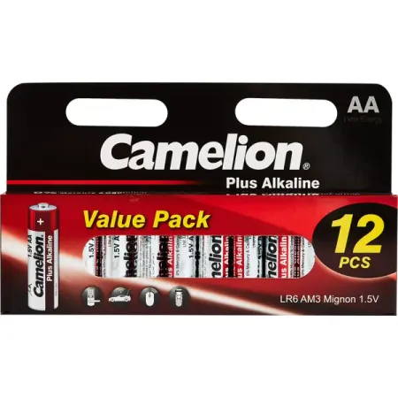 Батарейка Camelion Plus Alkaline LR6-HP12 алкалиновая LR6 AA 12 шт.