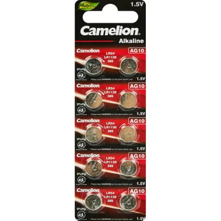 Батарейка Camelion алкалиновая Mercury Free AG10-BP10 LR54 10 шт.